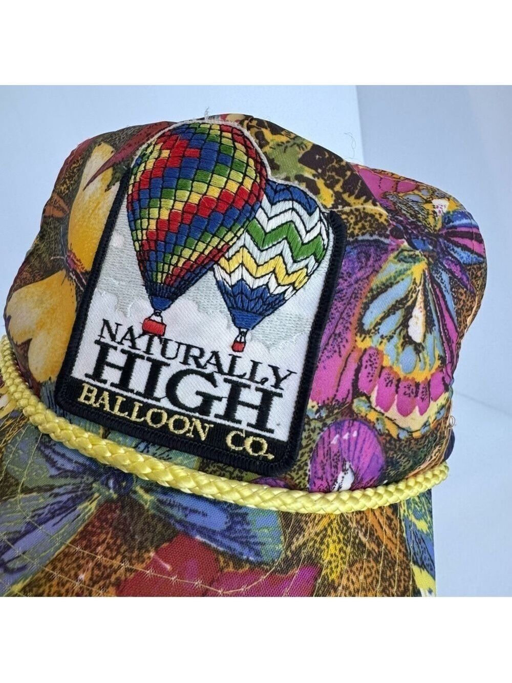 Vintage Balloon Snapback Trucker Hat O/S Naturally High Cap Unique Novelty VGUC
